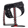 CandyMan Porte-Jarretelles en dentelle Oshiza Noir-Rouge